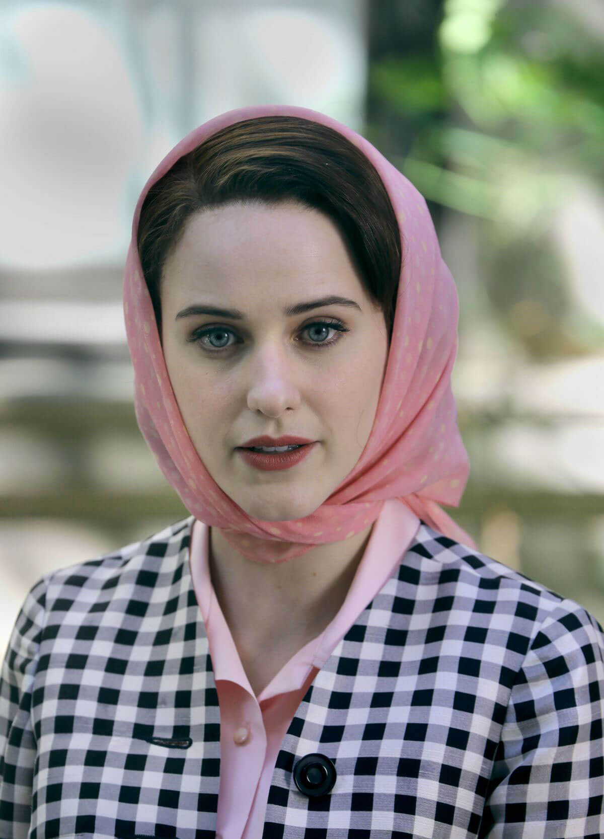 Rachel Brosnahan on The Set of The Marvelous Mrs Maisel Season 2 in New York 2018/06/21