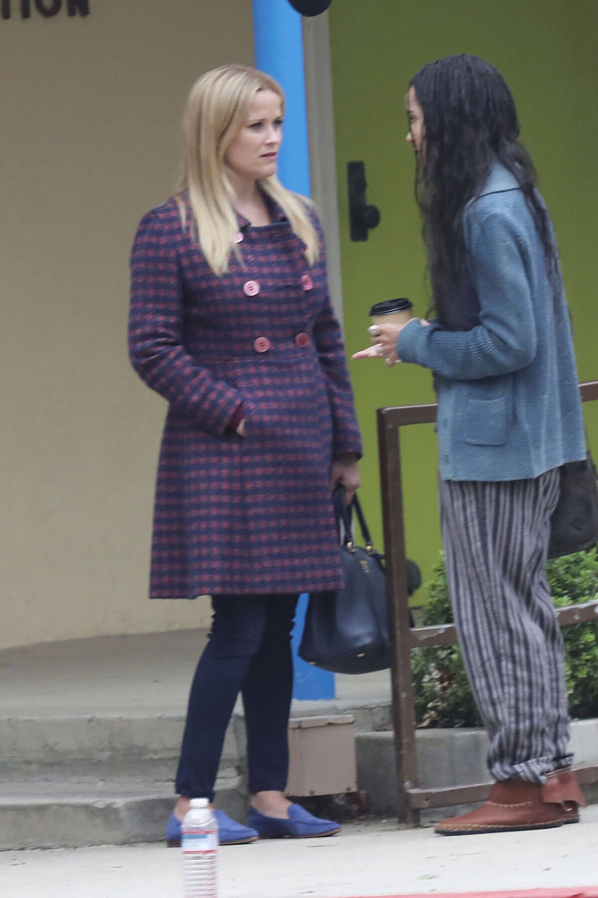 Reese Witherspoon and Zoe Kravitz on the Set of Big Little Lies in Brentwood 2018/06/21