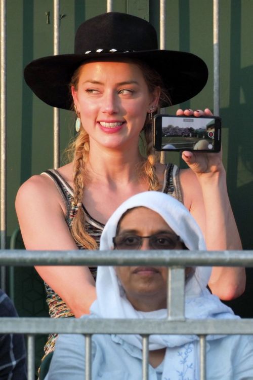 Amber Heard and Vito Schnabel at Wimbledon Tennis Championships in London 2018/07/07
