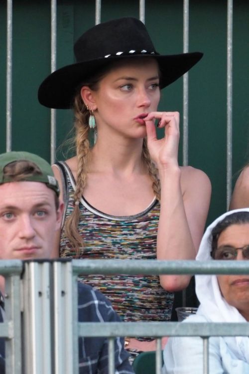 Amber Heard and Vito Schnabel at Wimbledon Tennis Championships in London 2018/07/07 6