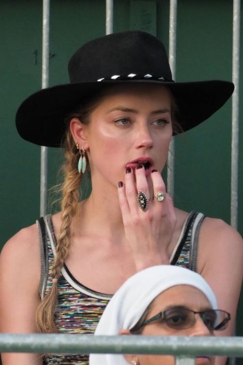 Amber Heard and Vito Schnabel at Wimbledon Tennis Championships in London 2018/07/07 7