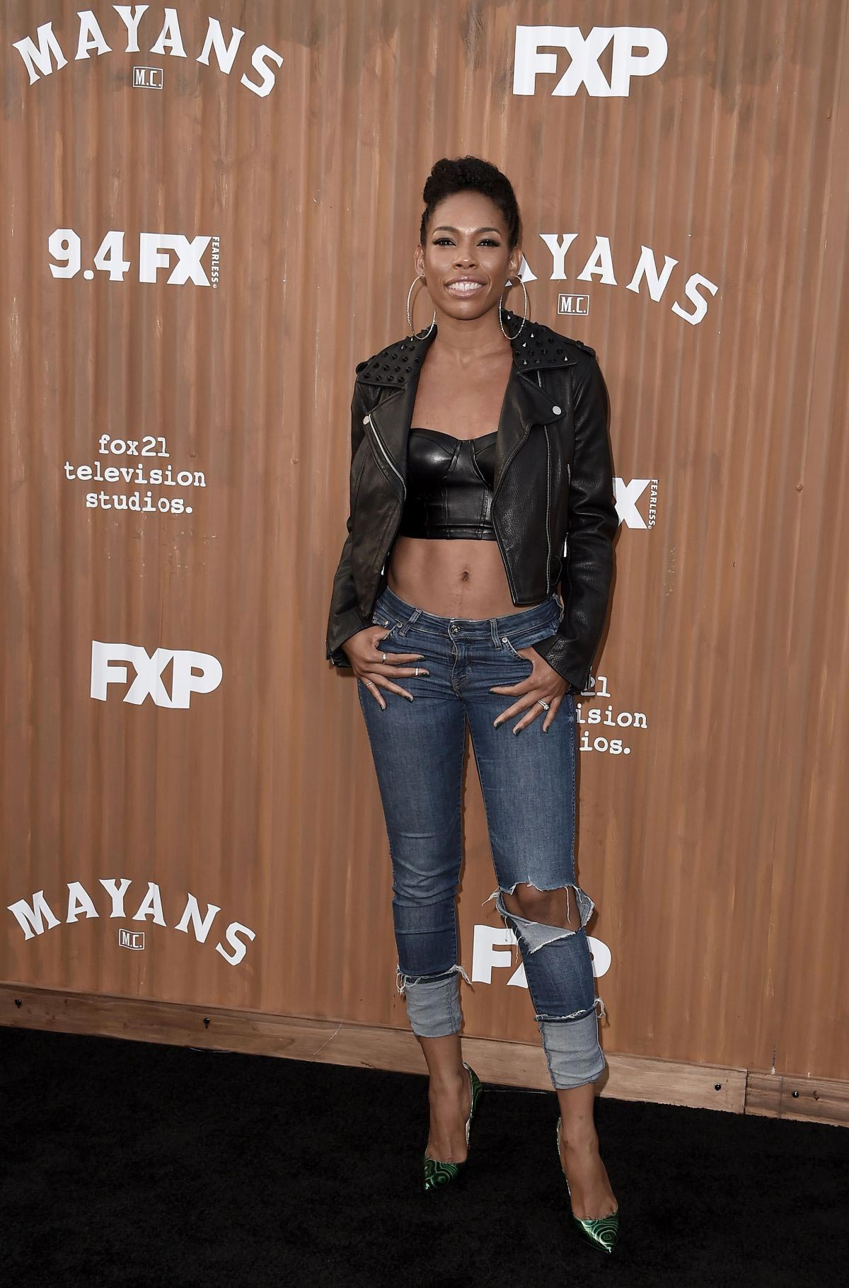 Angela Lewis at Mayans M.C. Premiere in Hollywood 2018/08/28