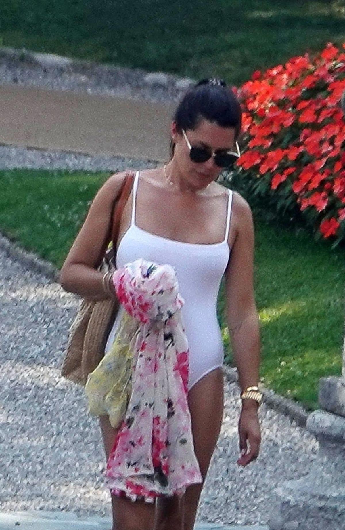 Danielle Bux in Swimsuit Out in Como Lake 2018/08/03