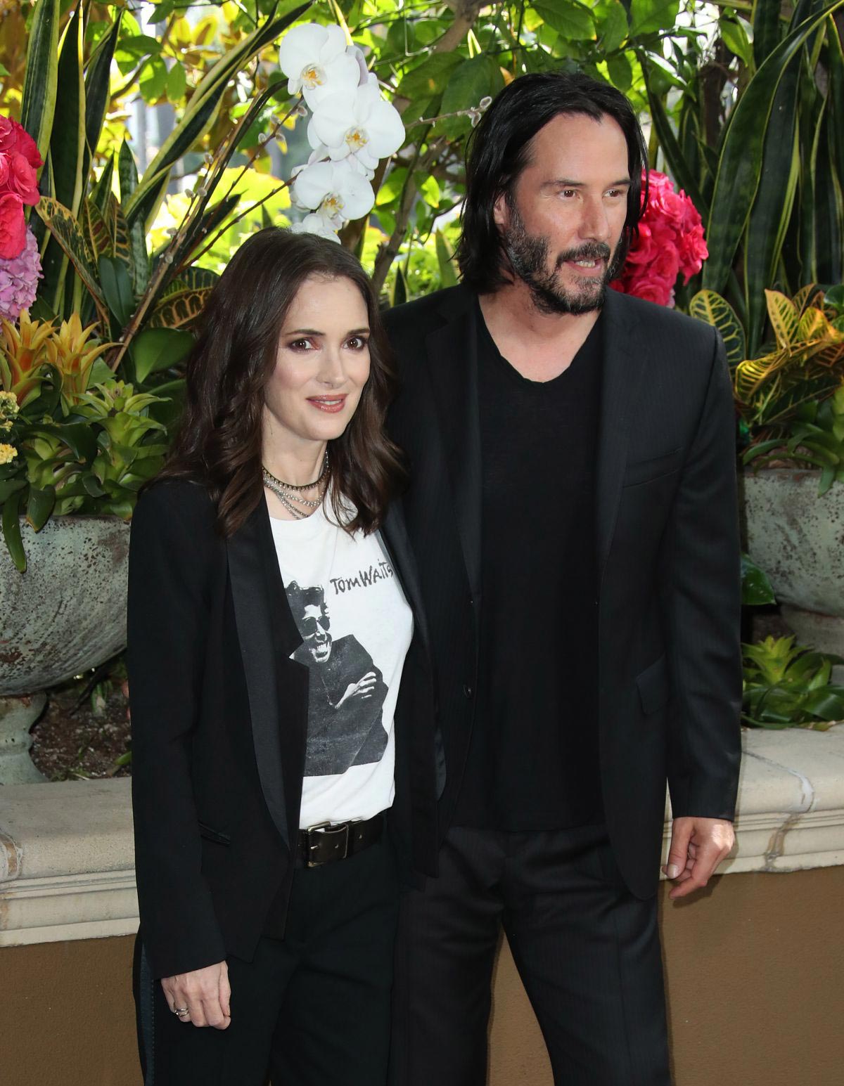 Winona Ryder and Keanu Reeves at Destination Wedding Photocall in Beverly Hills 2018/08/18