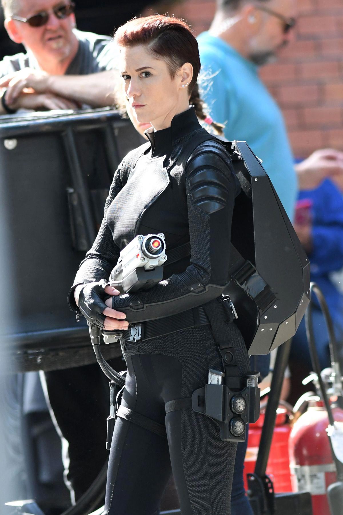 Chyler Leigh on the Set of Supergirl in Vancouver 2018/09/01