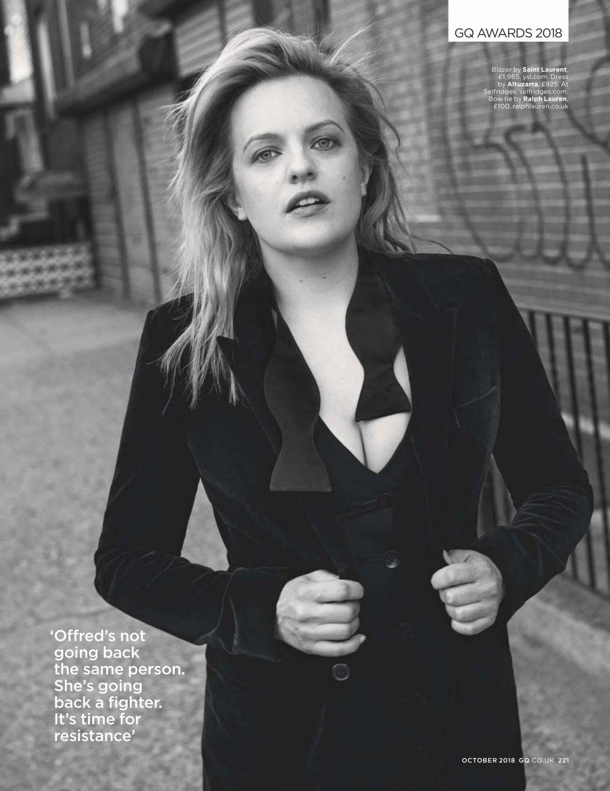 Elisabeth Moss in GQ Magazine, UK October 2018