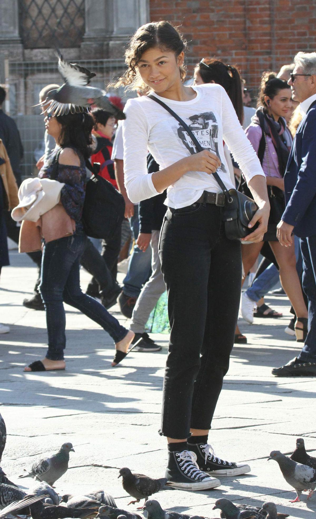 Zendaya on the Set of New Spider-man Movie in Venice 2018/09/29