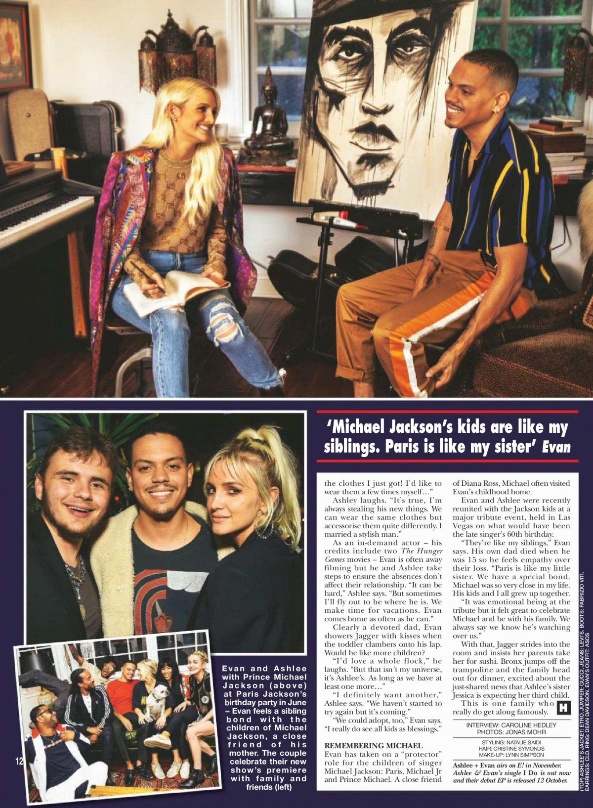 Ashlee Simpson and Evan Ross in Hello Magazine, UK October 2018