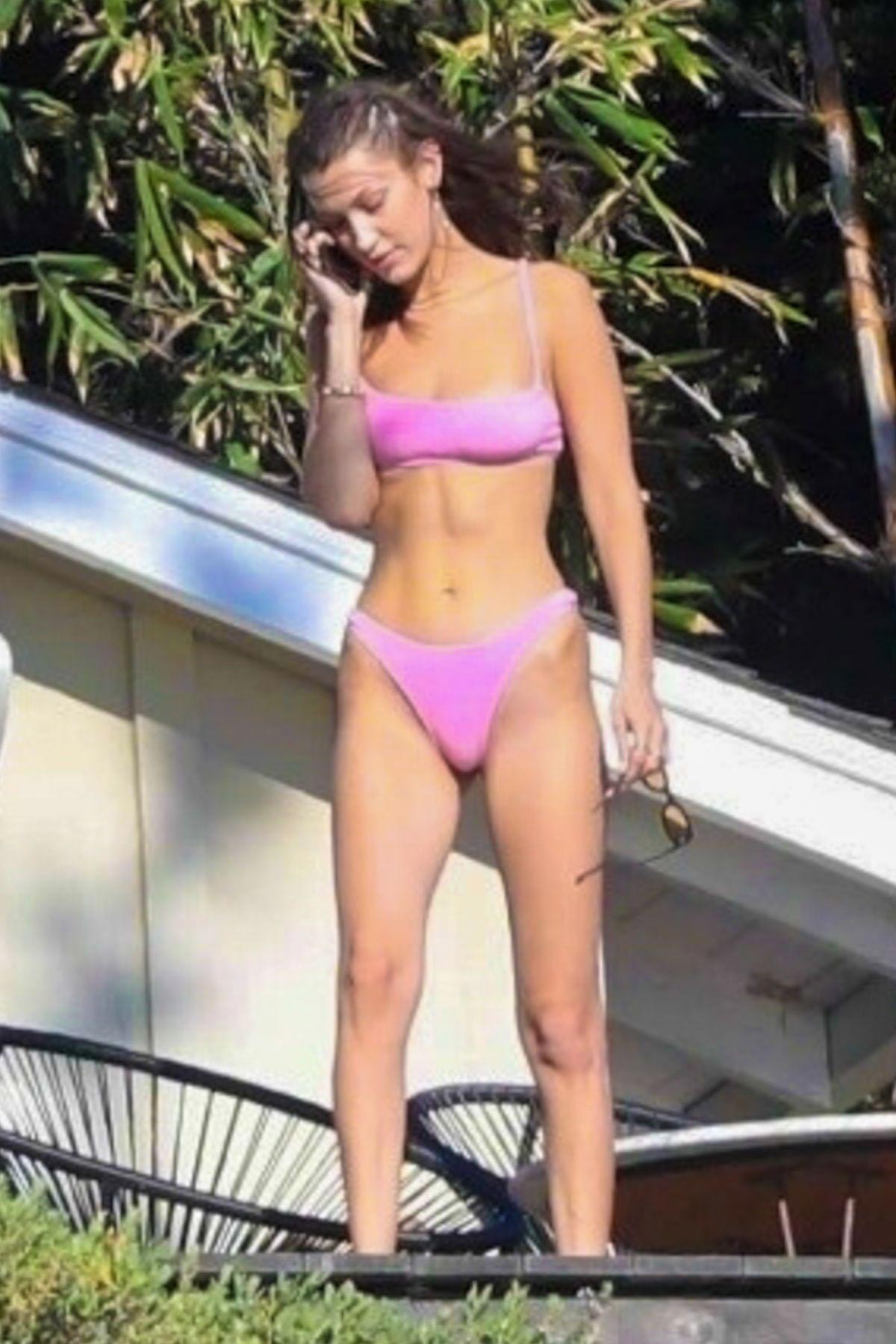 Bella Hadid in Bikini at a Beach in Malibu 2018/10/19