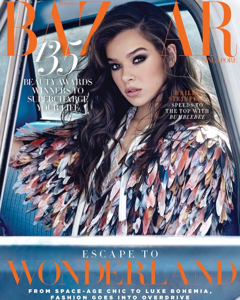 Hailee Steinfeld in the Cover of Harper