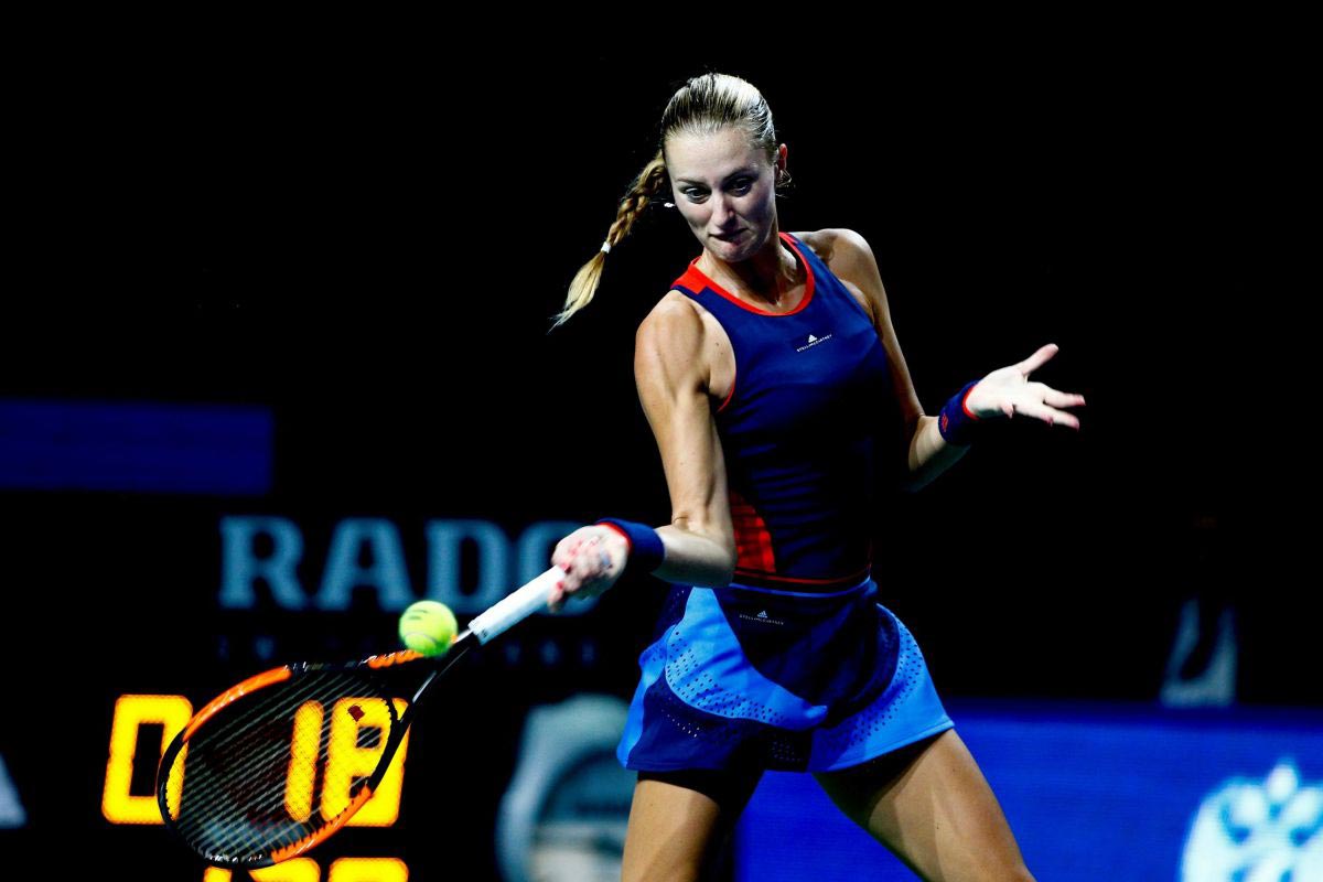Kristina Mladenovic at 2018 VTB Kremlin Cup International in Moscow 2018/10/16