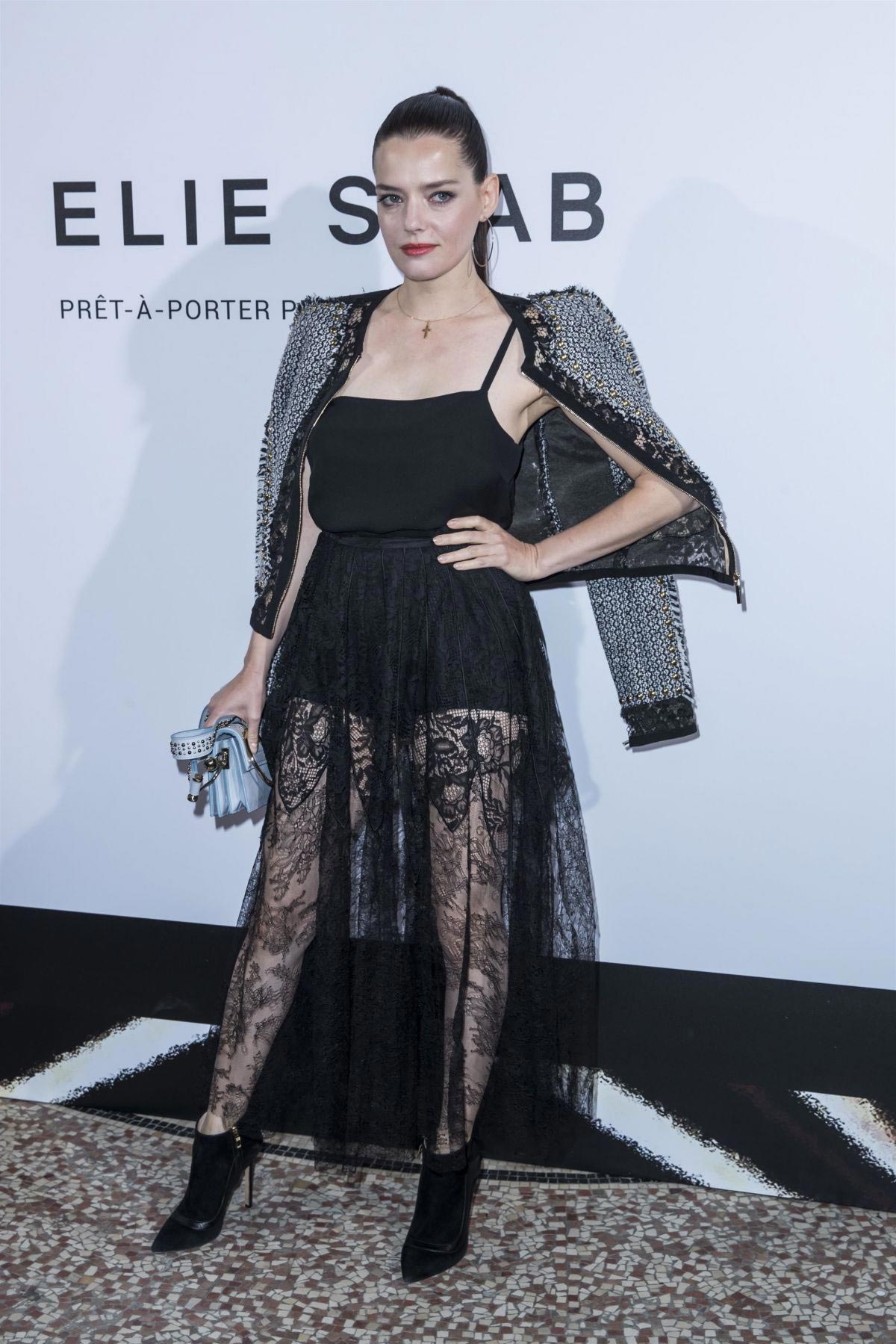Roxane Mesquida at Elie Saab Fashion Show in Paris 2018/09/29
