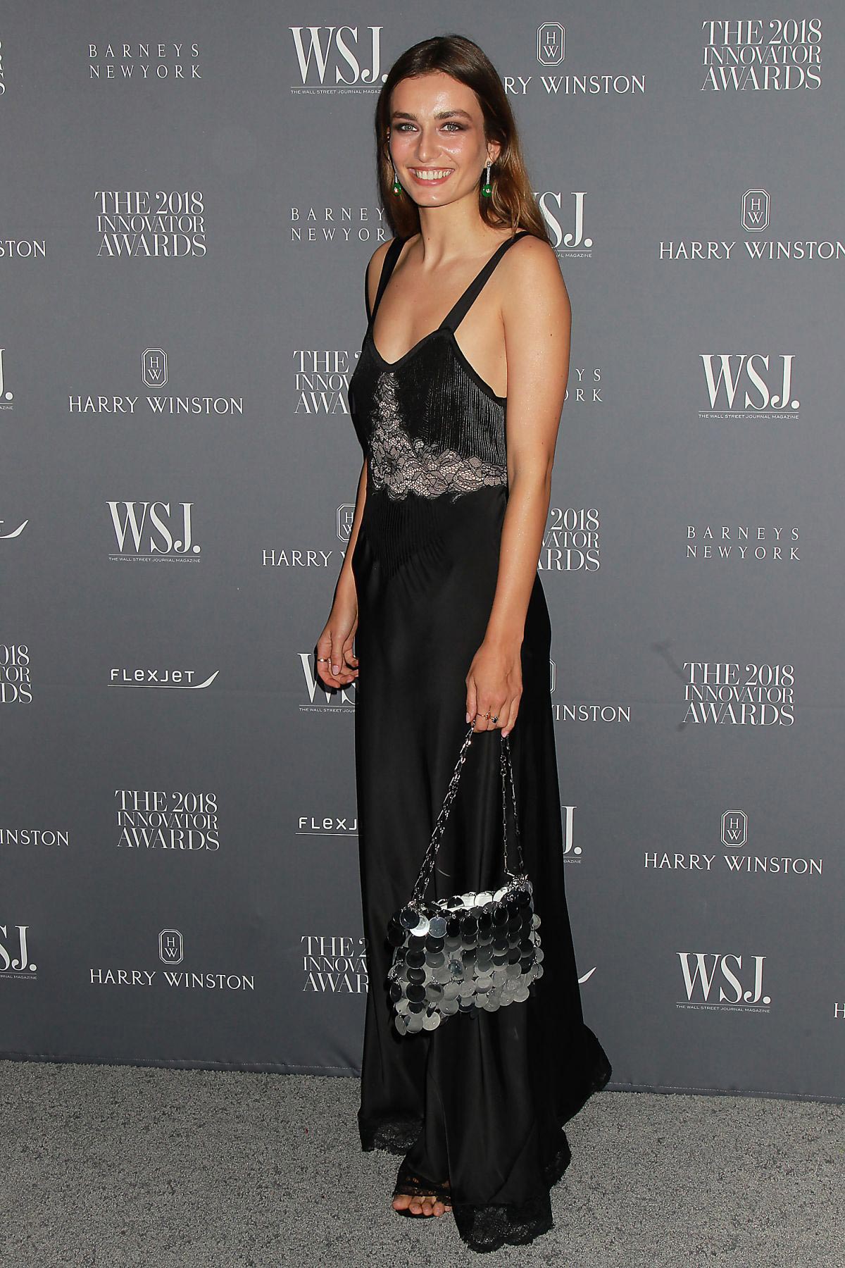 Andreea Diaconu Leaves WSJ Magazine Innovator Awards in New York 2018/11/07
