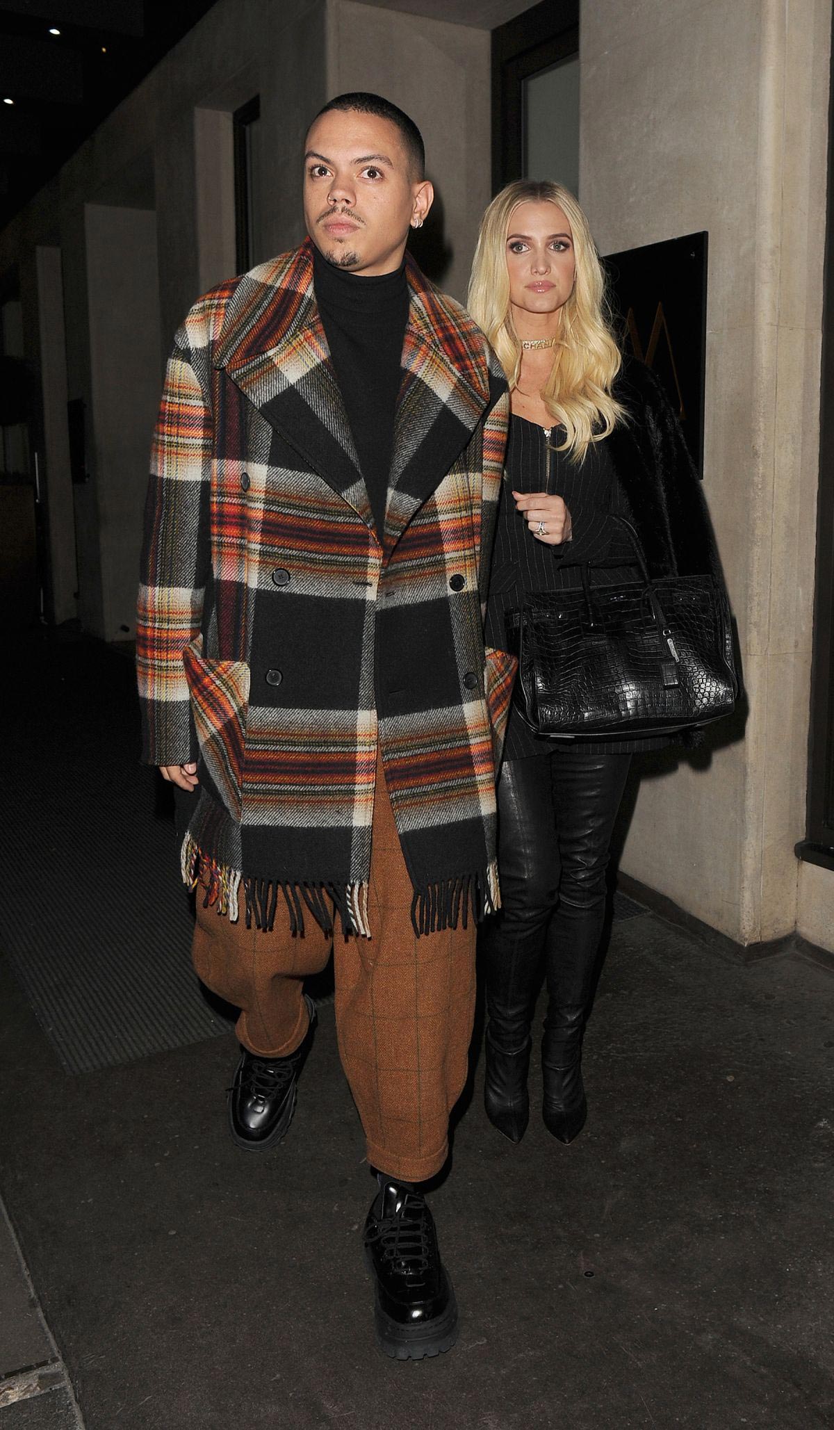 Ashlee Simpson and Evan Ross Night Out in London 2018/11/07