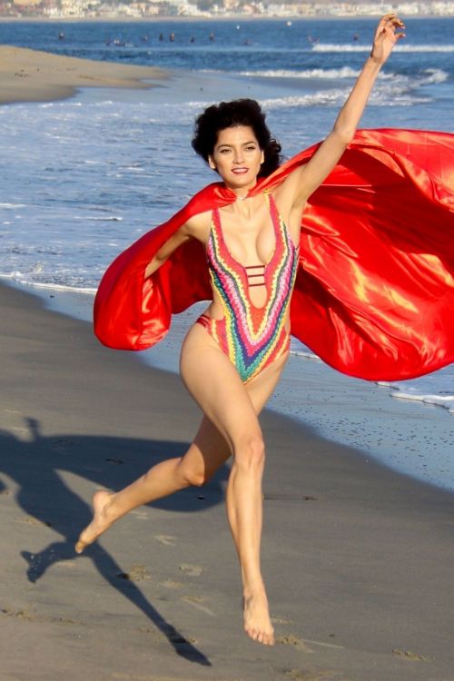 Blanca Blanco as Supergirl on Halloween at Malibu Beach 2018/10/31 6