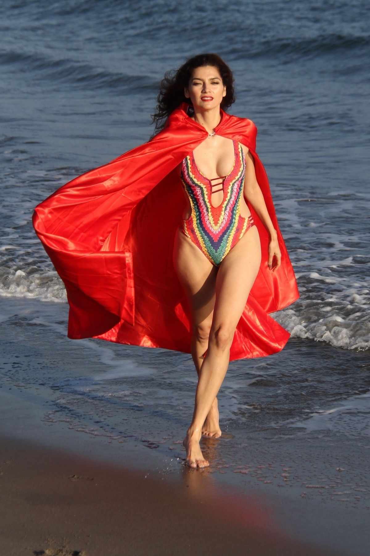 Blanca Blanco as Supergirl on Halloween at Malibu Beach 2018/10/31 6