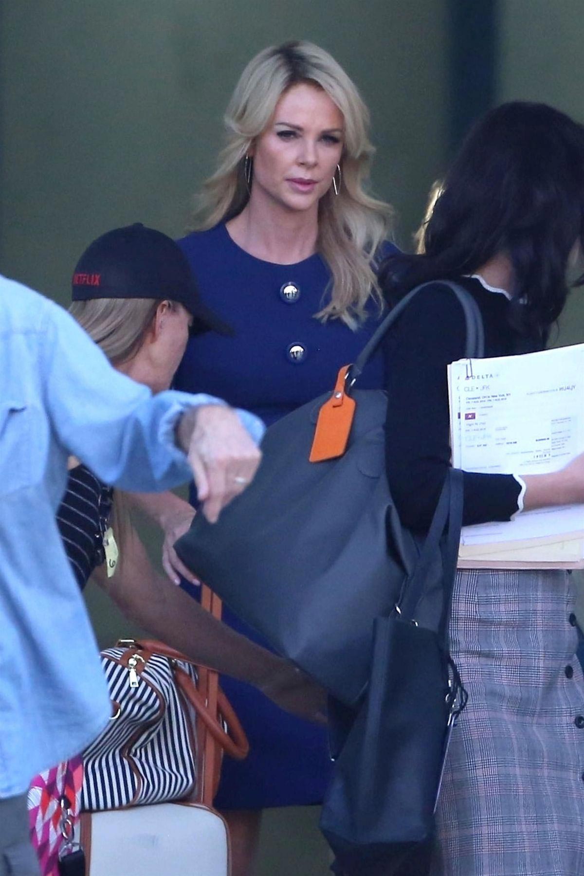 Charlize Theron on the Set of Regyn Kelly and Roger Ailes Project in Los Angeles 2018/10/31