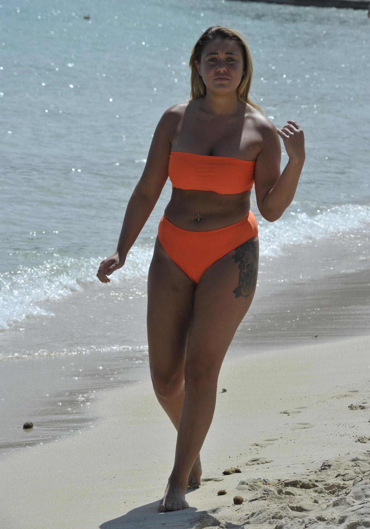 Ellie Young in Bikini at a Beach in Magaluf 2018/11/07