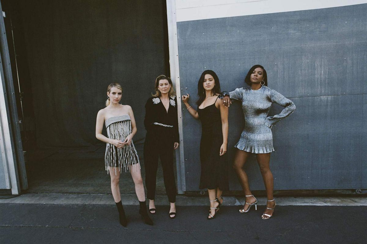 Emma Roberts, Gina Rodriguez, Gabrielle Union and Ellen Pompeo for Edit by net-a-porter, November 2018