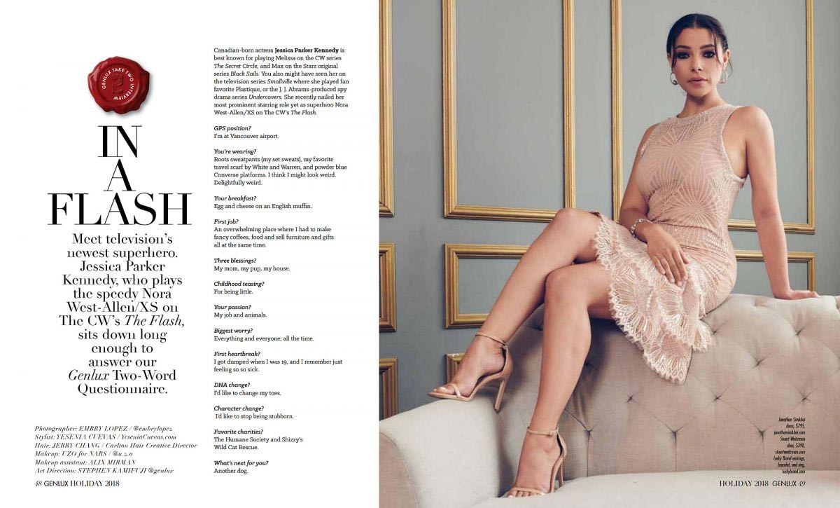 Jessica Parker Kennedy in Genlux Magazine, Holiday 2018 Issue