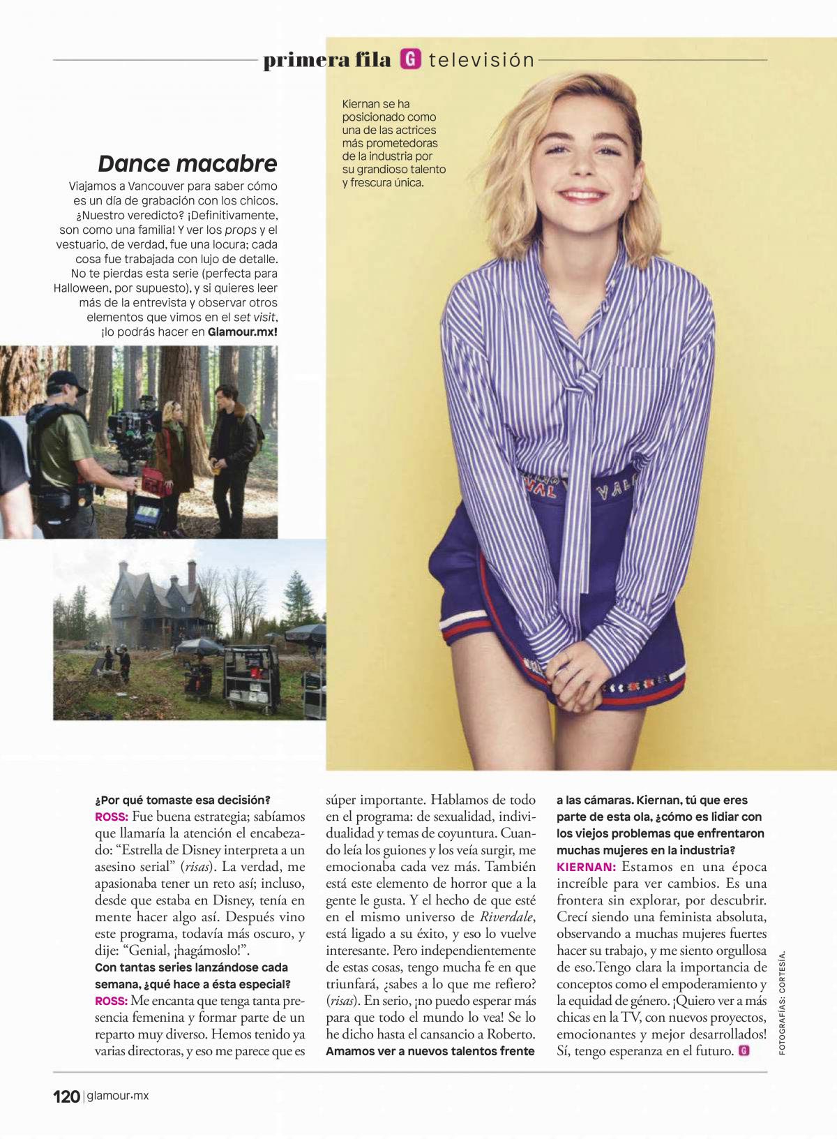 Kiernan Shipka in Glamour Magazine, Mexico November 2018