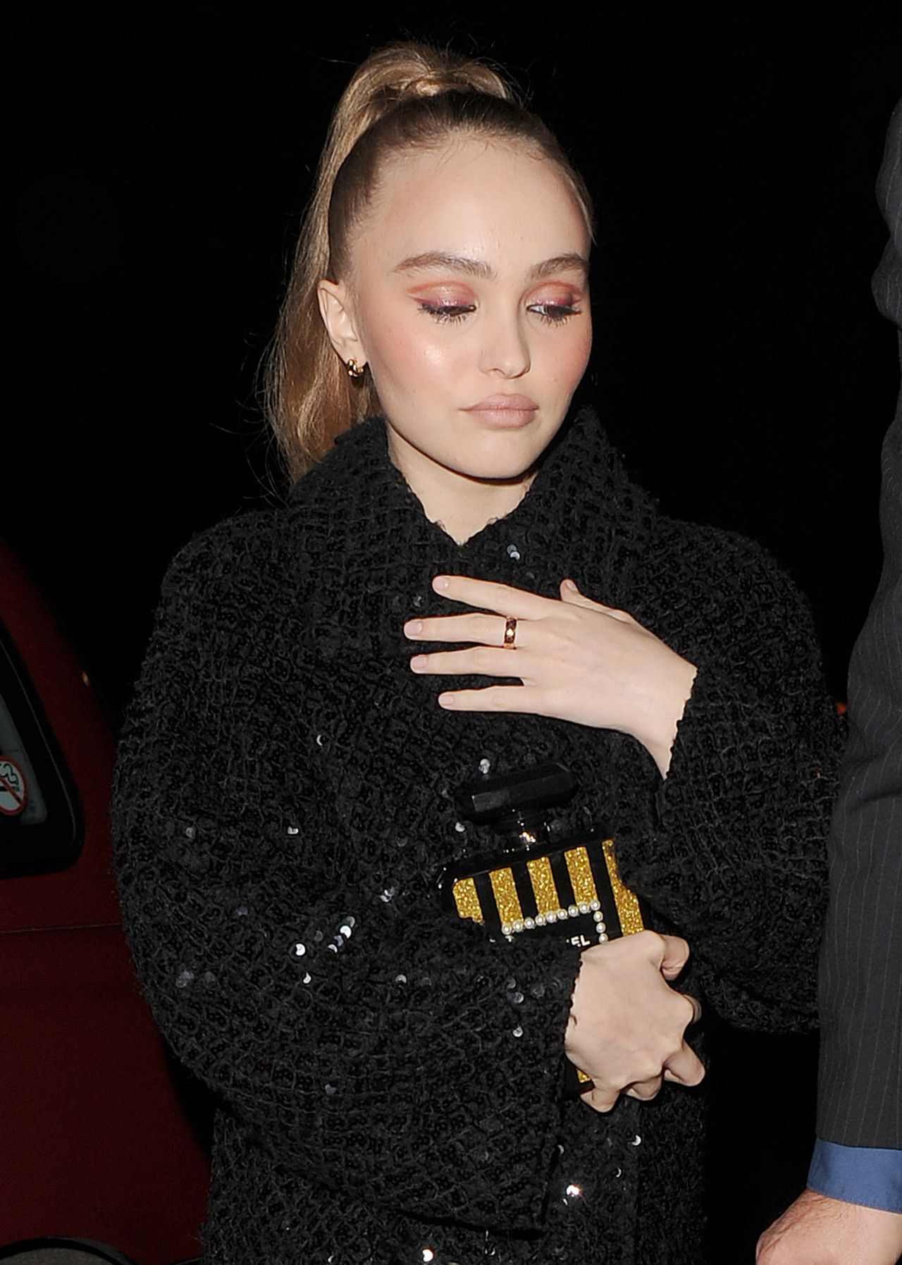 Lily-Rose Depp at a Chanel Party at Annabel's Club in London 2018/11/13