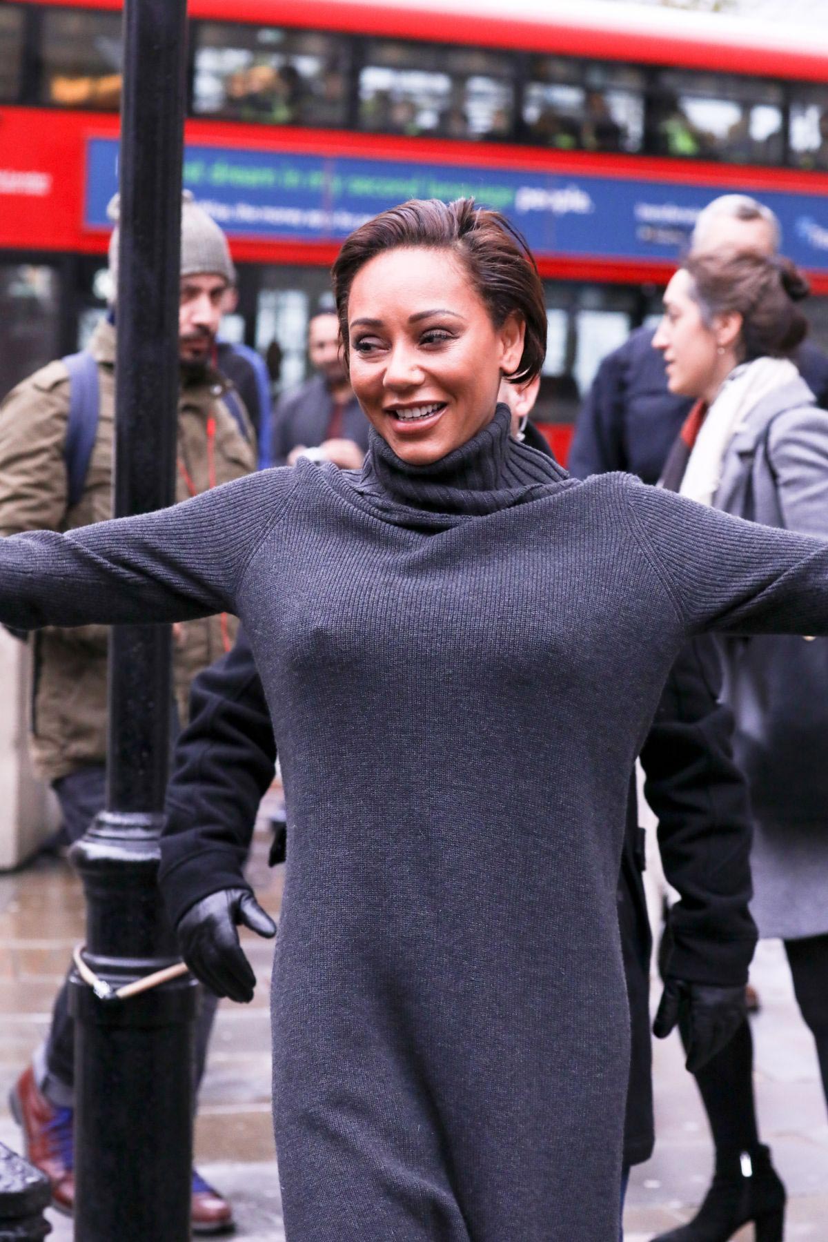 Melanie Brown Leaves BBC Radio in London 2018/11/28