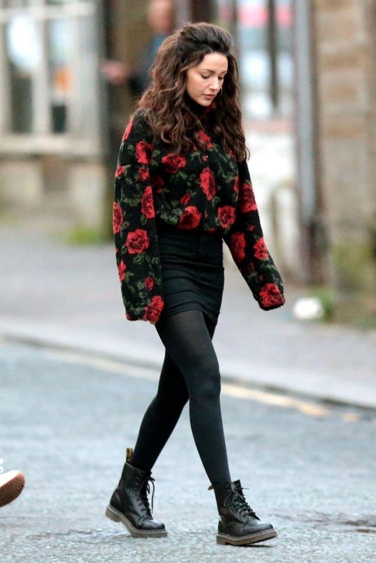 Michelle Keegan on the Set of Brassic in Lancashire 2018/11/26