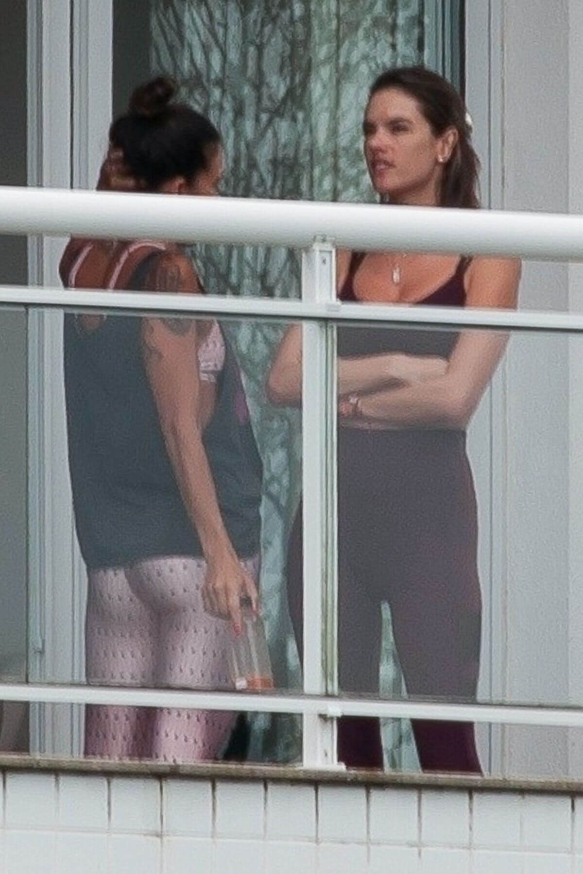 Alessandra Ambrosio on Balcony of Her Penthouse in Florianopolis 2018/12/24