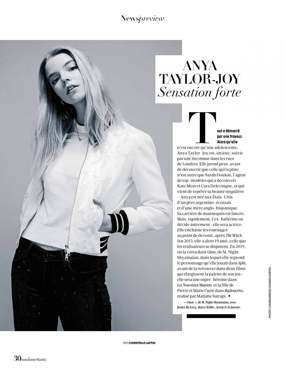 Anya Taylor-Joy in Madame Figaro, December 2018