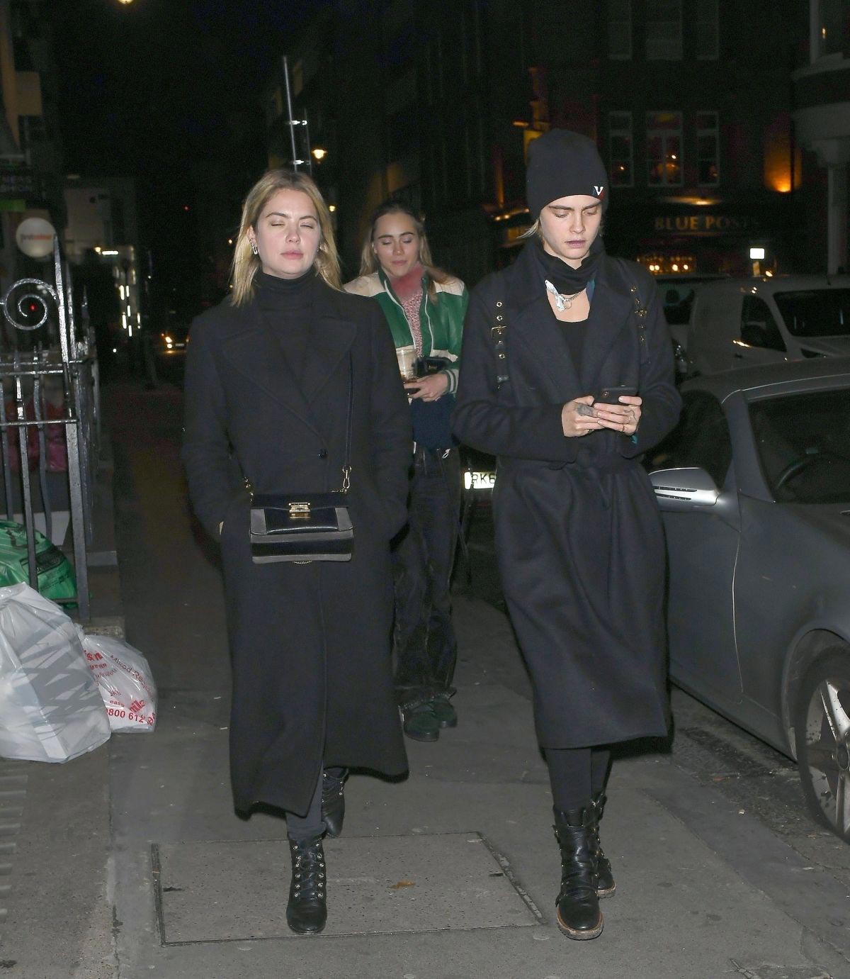 Ashley Benson and Cara Delevingne Night Out in London 2018/11/21