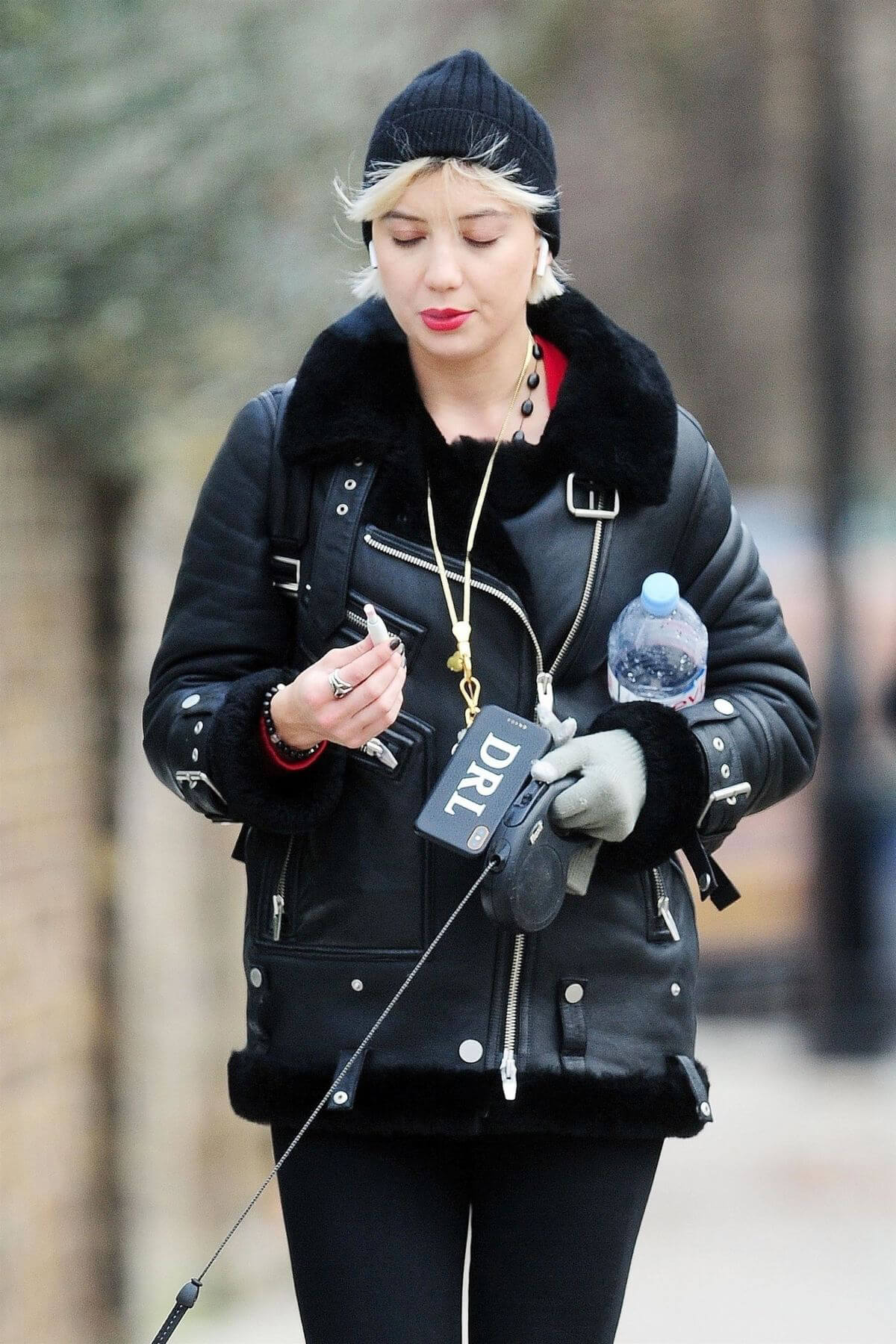 Daisy Lowe Out with Her Dog in London 2018/12/11