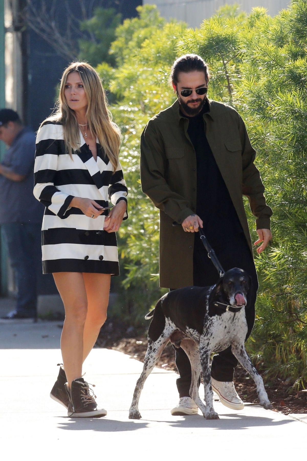 Heidi Klum and Tom Kaulitz Out with His Dog in Los Angeles 2018/12/03