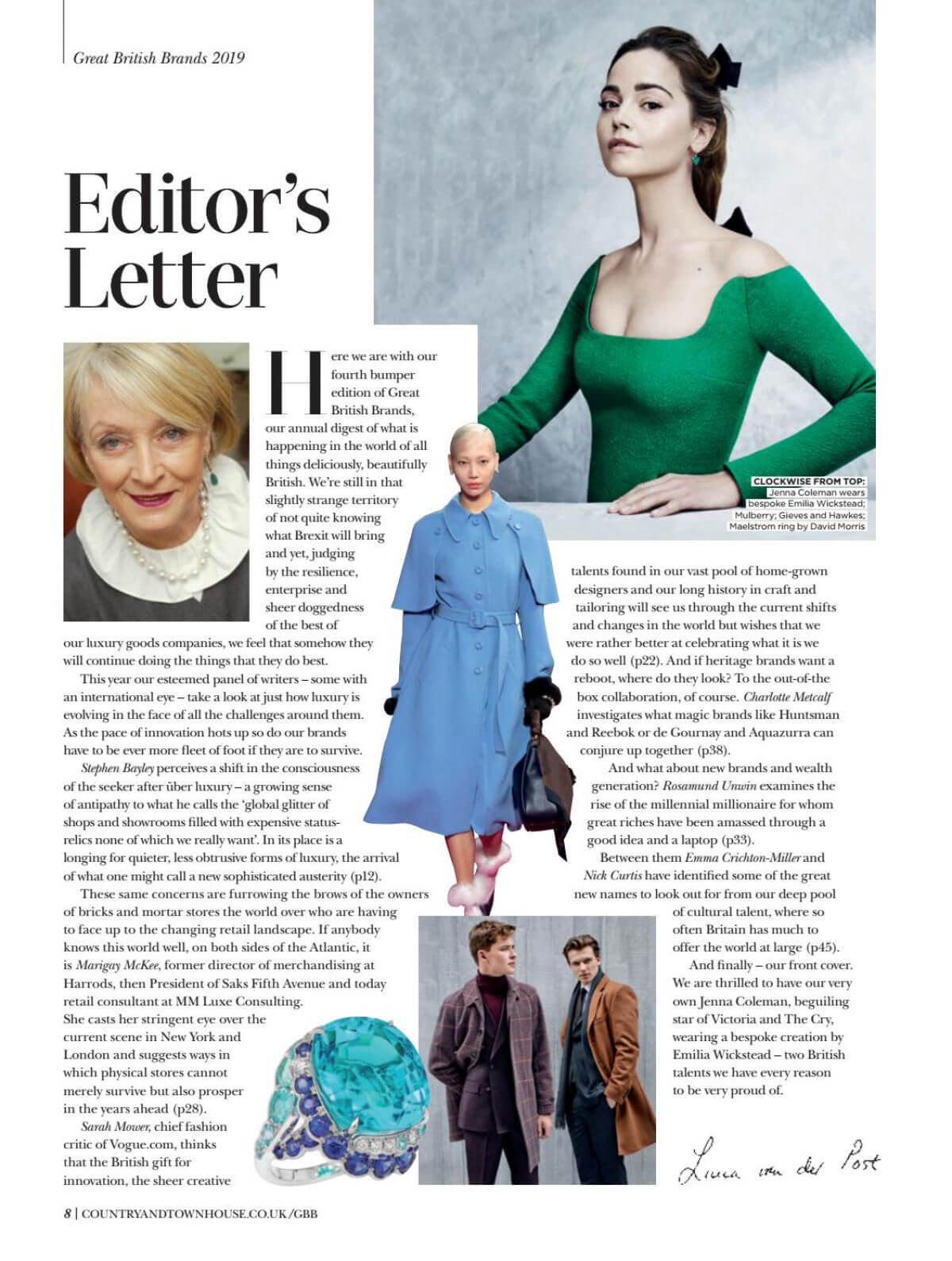 Jenna Coleman in Great British Brands Magazine 2019 Issue