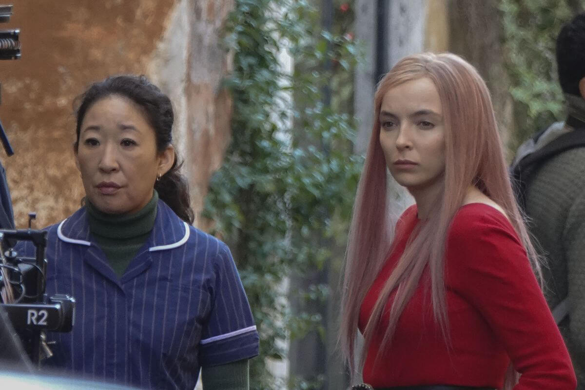 Jodie Comer and Sandra Oh on the Set of Killing Eve, Second Season in Rome 2018/12/04