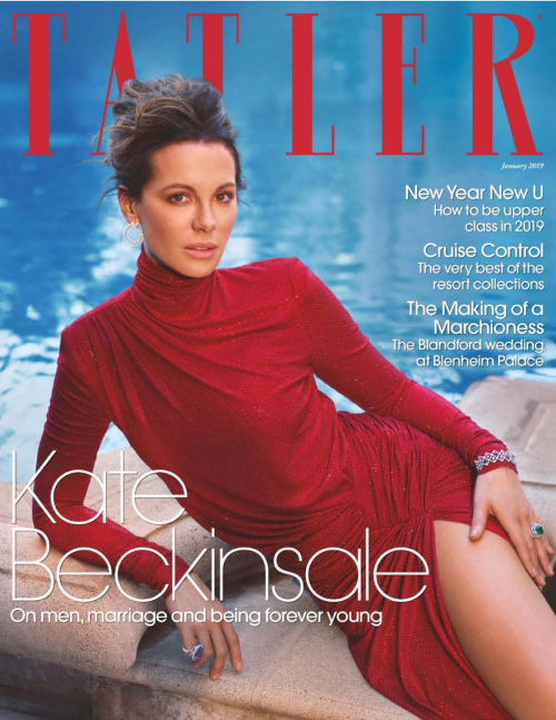 Kate Beckinsale for Tatler Magazine, January 2019 Issue 2