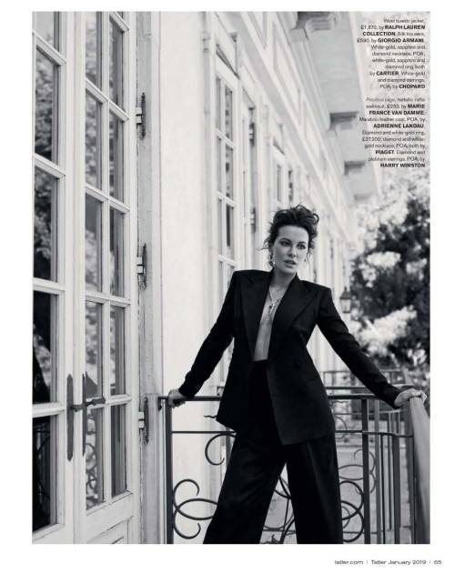 Kate Beckinsale for Tatler Magazine, January 2019 Issue 5