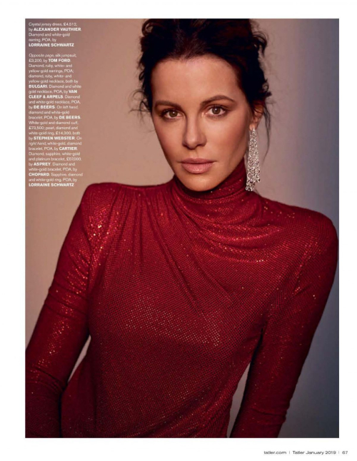 Kate Beckinsale for Tatler Magazine, January 2019 Issue 7