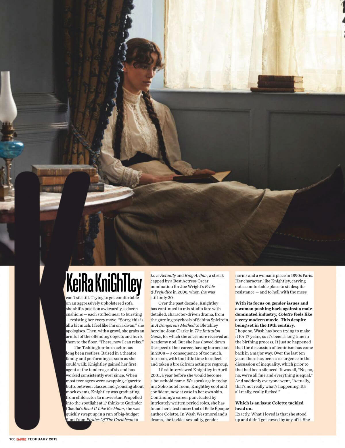 Keira Knightley in Empire Magazine, UK February 2019
