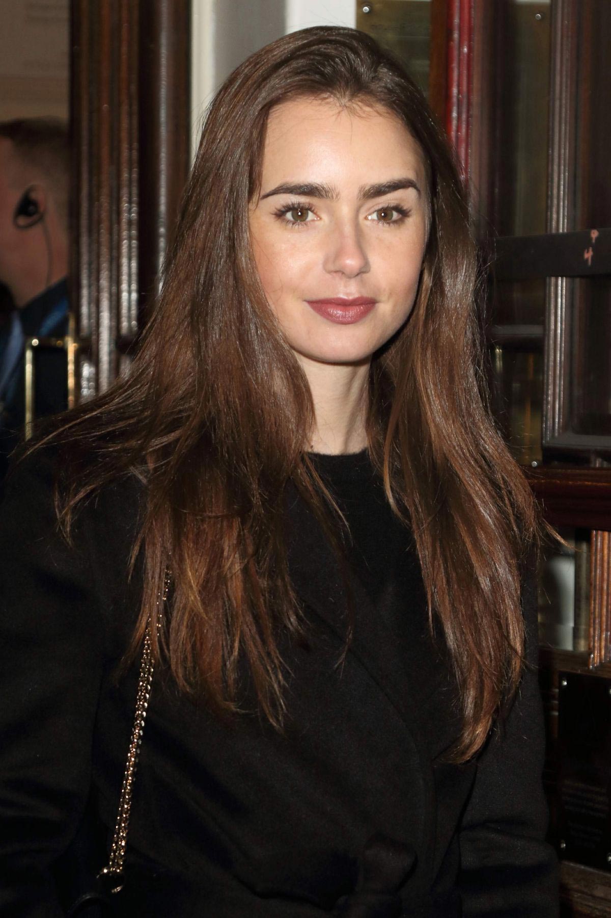 Lily Collins at Vaudeville Theatre in London 2018/12/04