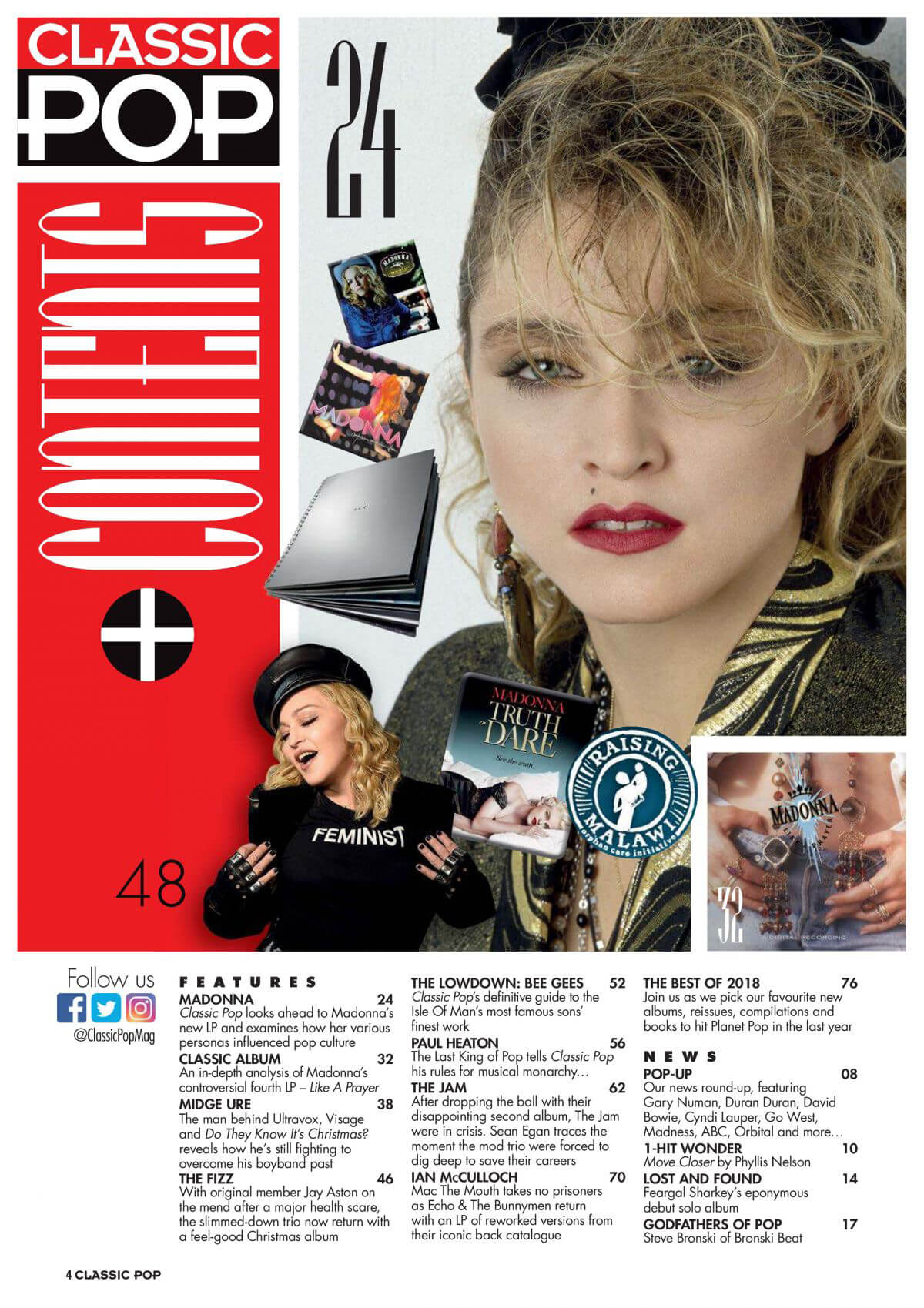 Madonna in Classic Pop Magazine, January 2019