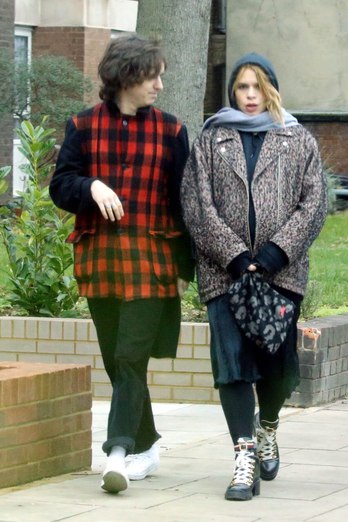Billie Piper and Johnny Lloyd Out in London 2018/12/27