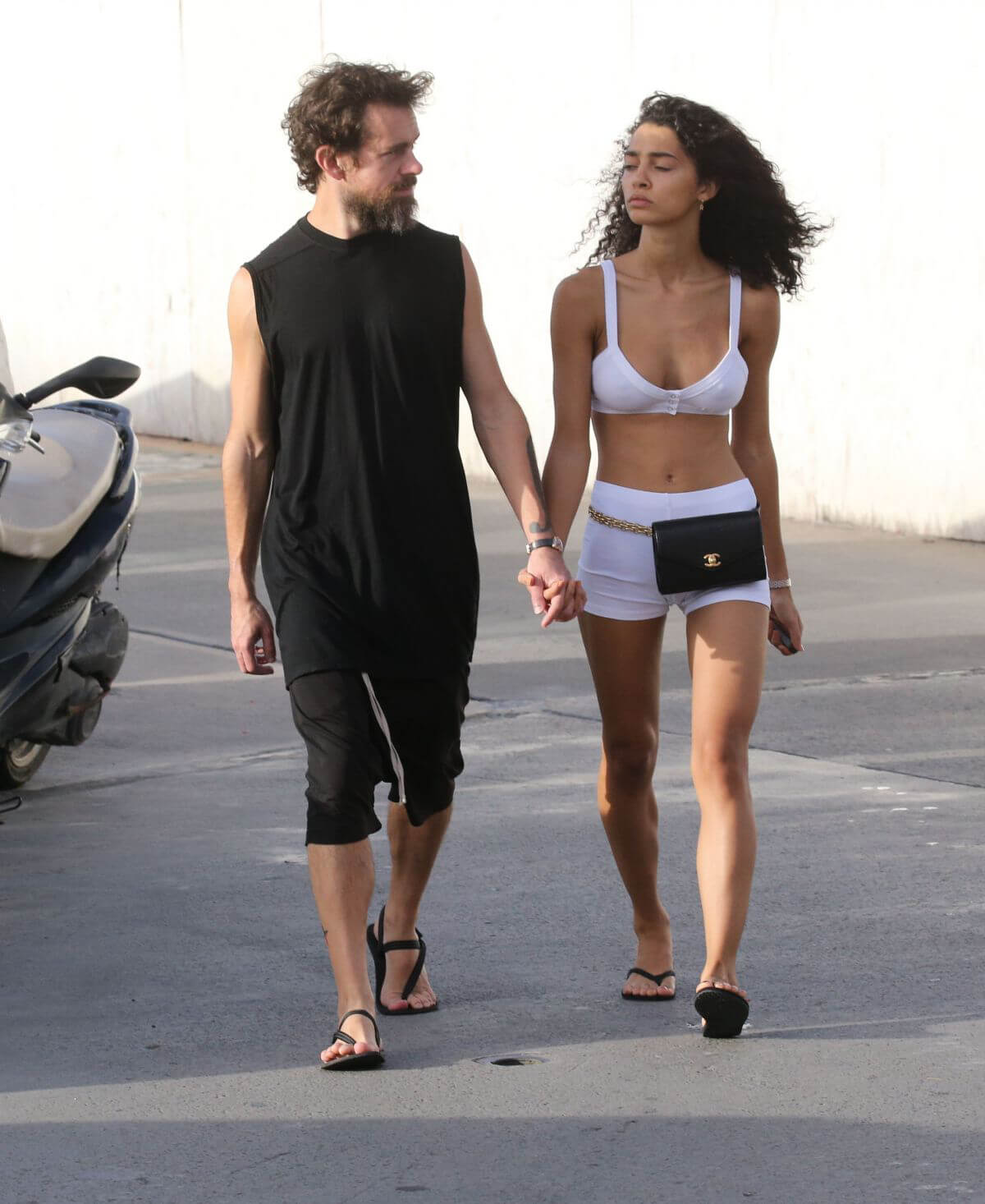 Raven lyn and Jack Dorsey Out Shopping in St Barth 2018/12/30