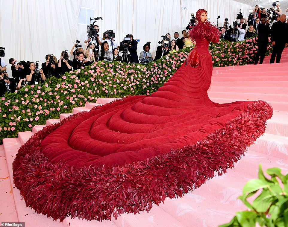 Cardi B Attends The Met Gala 2019 As She Looks Stunning In Red Gown