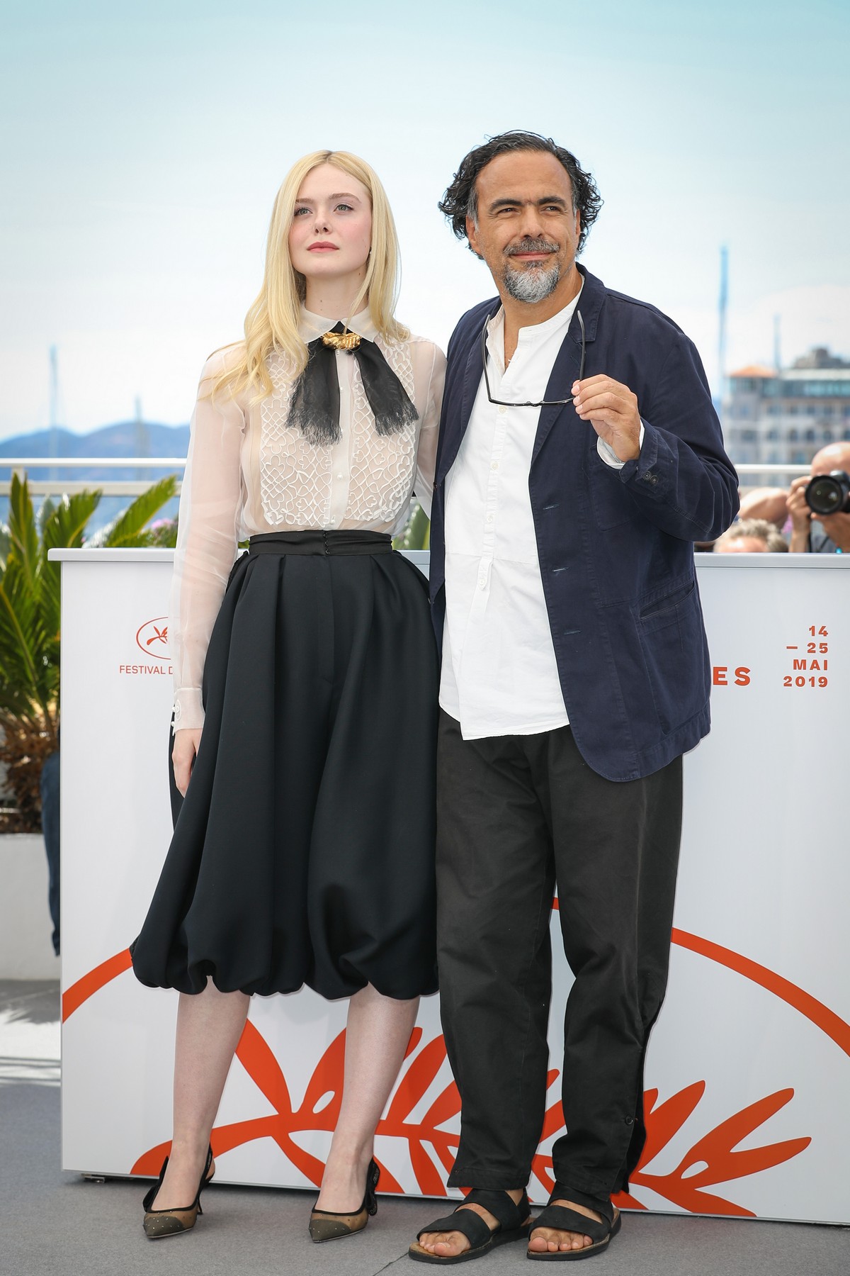 Elle Fanning and Alejandro Gonzalez Inarritu at the 72nd annual Cannes Film Festival 2019/05/14