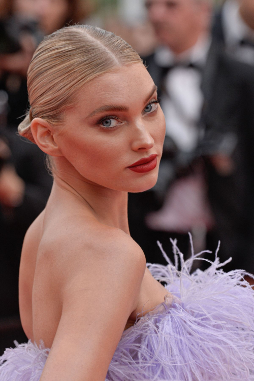 Elsa Hosk exudes the model glamour in plunging chiffon gown at the 'A Hidden Life' premiere at the 72nd annual Cannes Film Festival