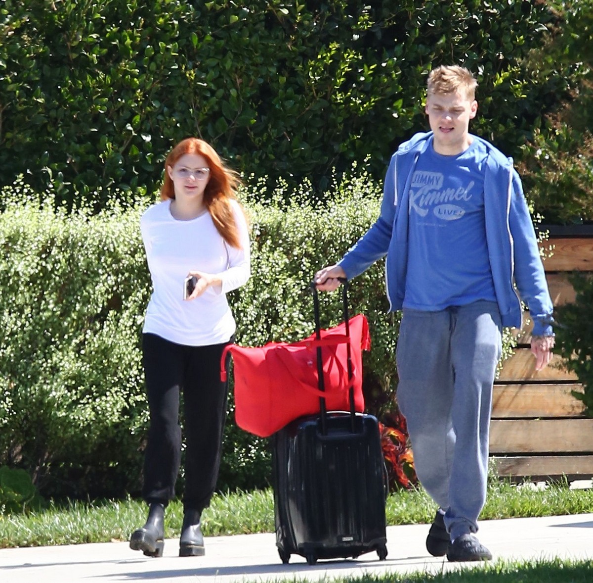 Ariel Winter and Levi Meaden goes to LAX Airport in Los Angeles 2019/07/17