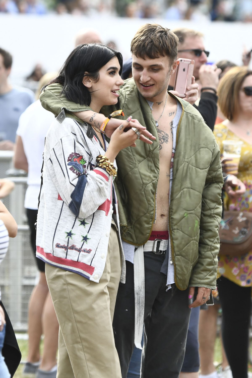 Dua Lipa and Anwar Hadid at the British Summer Time Hyde Park Concert in London 2019/07/06 10