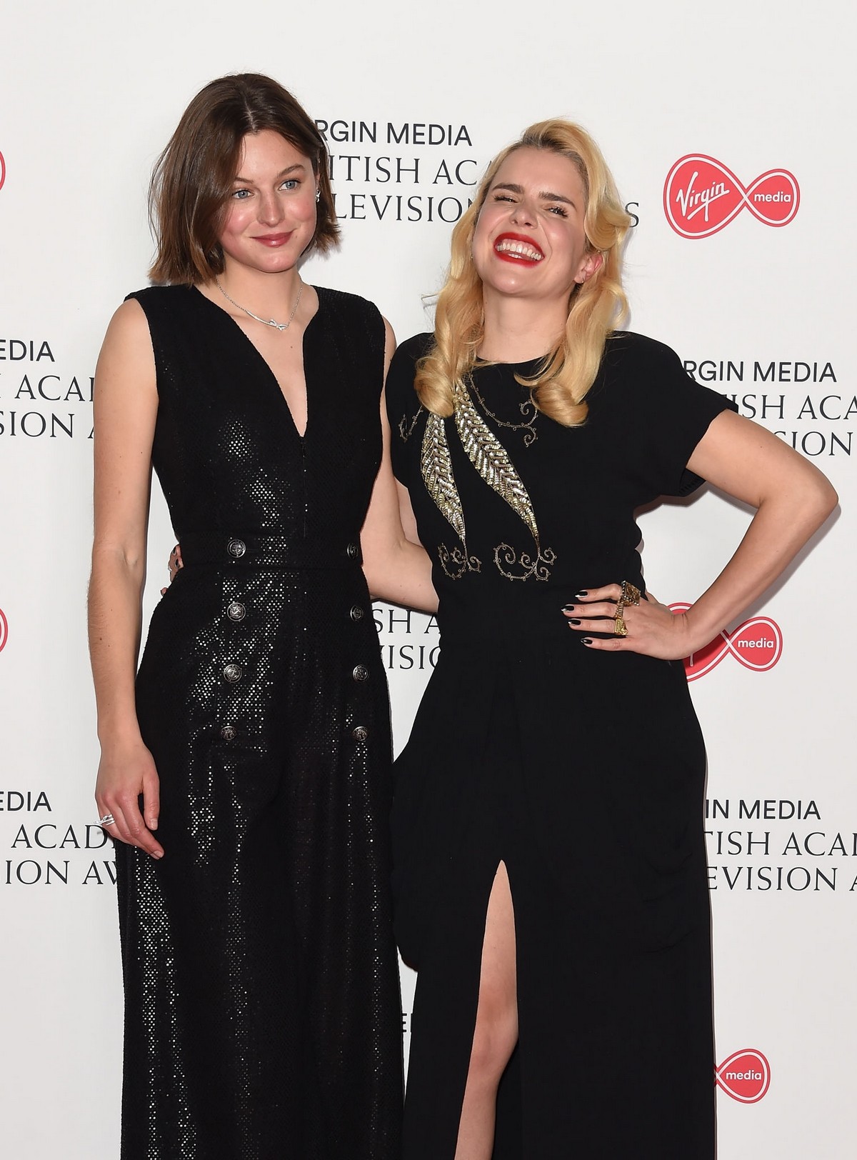 Emma Corrin and Paloma Faith arrives British Academy Television Awards at Royal Festival Hall 2019/05/12