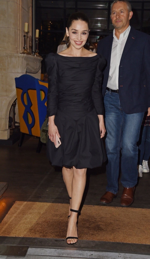 Emilia Clarke Arrives Her Hotel Promoting New movie 